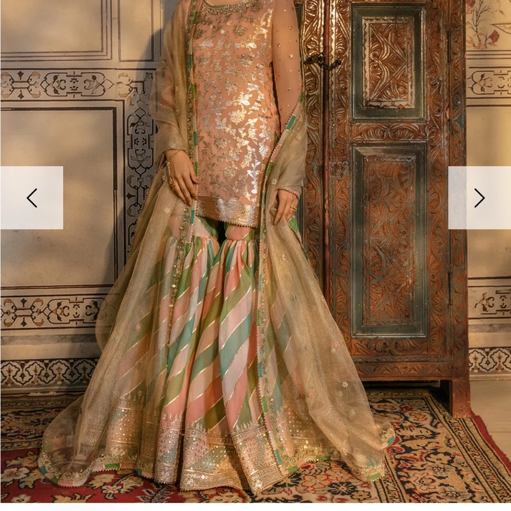 Faiza Saqlain Pink Gharara